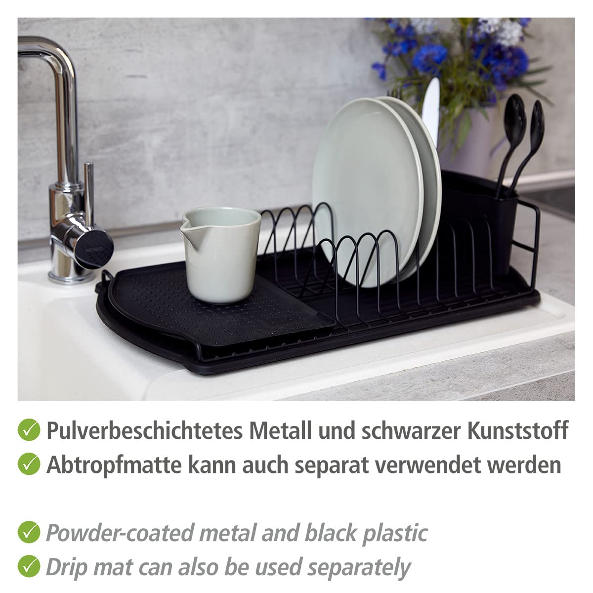 wenko-basic-geschirrabtropfer-47-5x11x26-5-cm-schwarz image 3