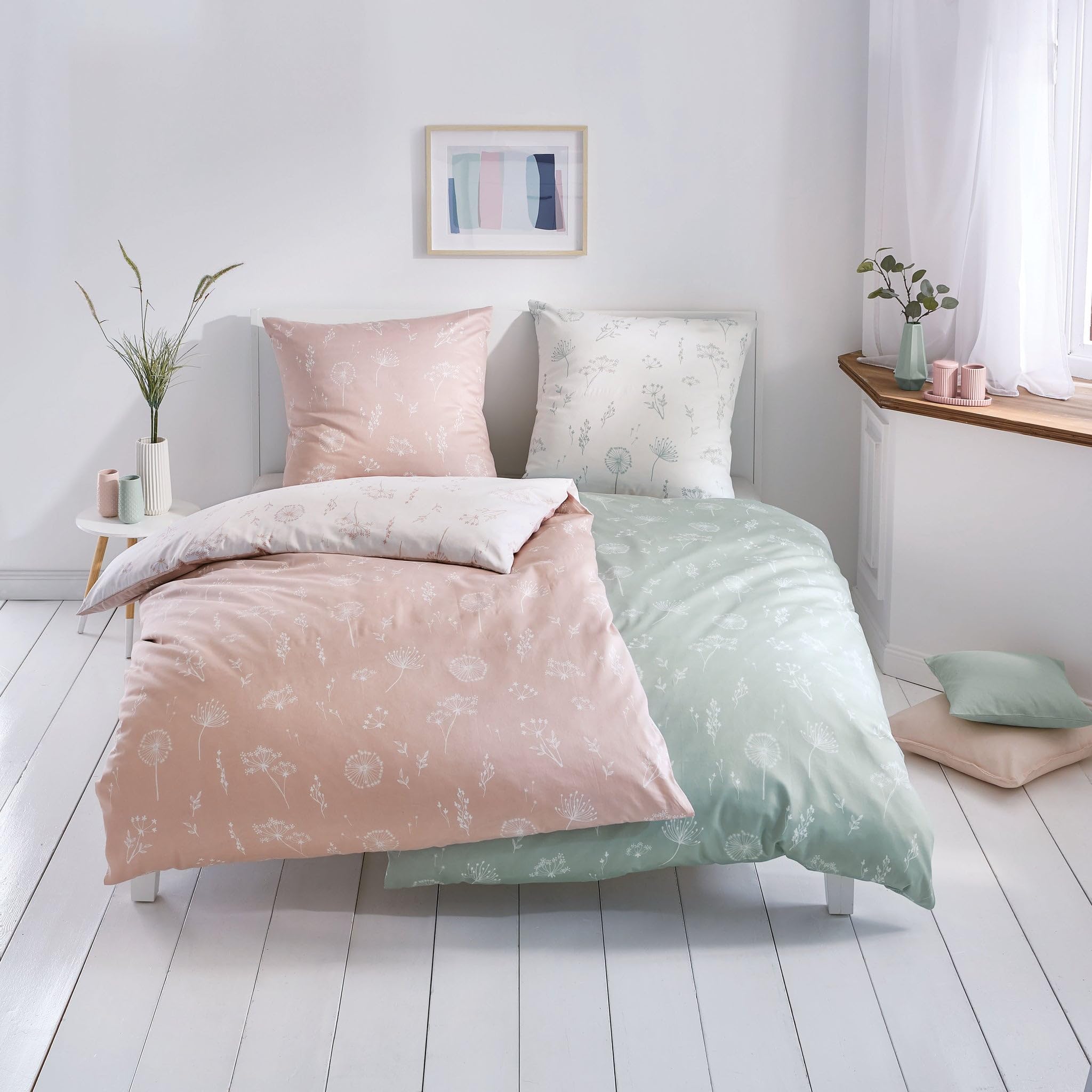 kleine-wolke-leone-bettw-sche-135-x-200-cm-distel-mako-satin-inkl-kissen-80-x-80 image 2