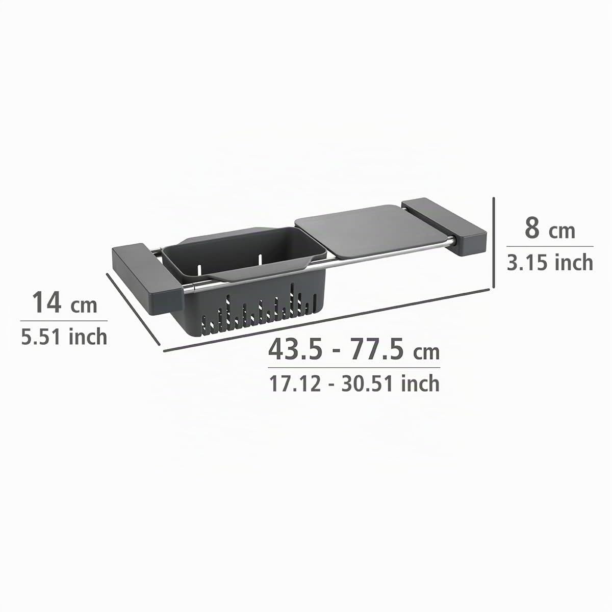 wenko-sp-len-caddy-cami-ausziehbar-43-5-77-5-cm-edelstahl image 4