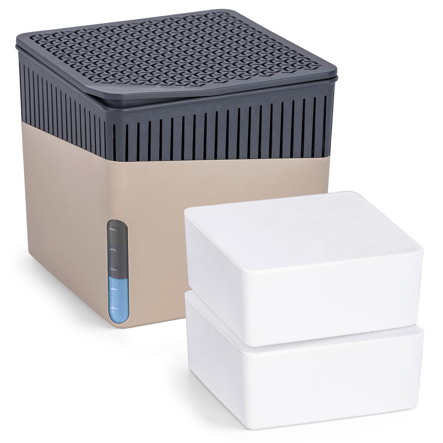 wenko-cube-raumentfeuchter-mit-2x1000-g-granulat-beige image 1