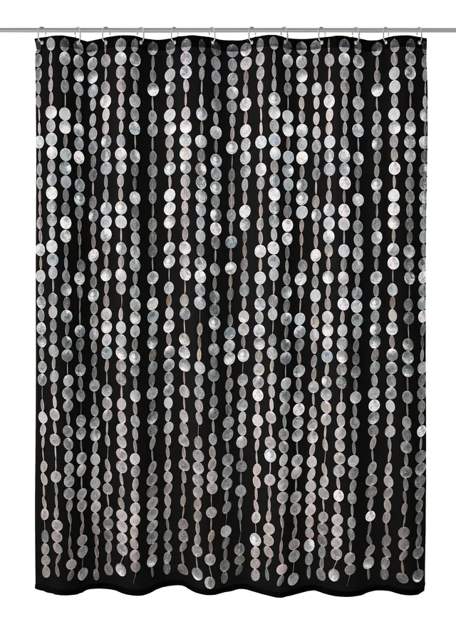kleine-wolke-duschvorhang-textil-perla-schwarz-180-x-200-cm image 1