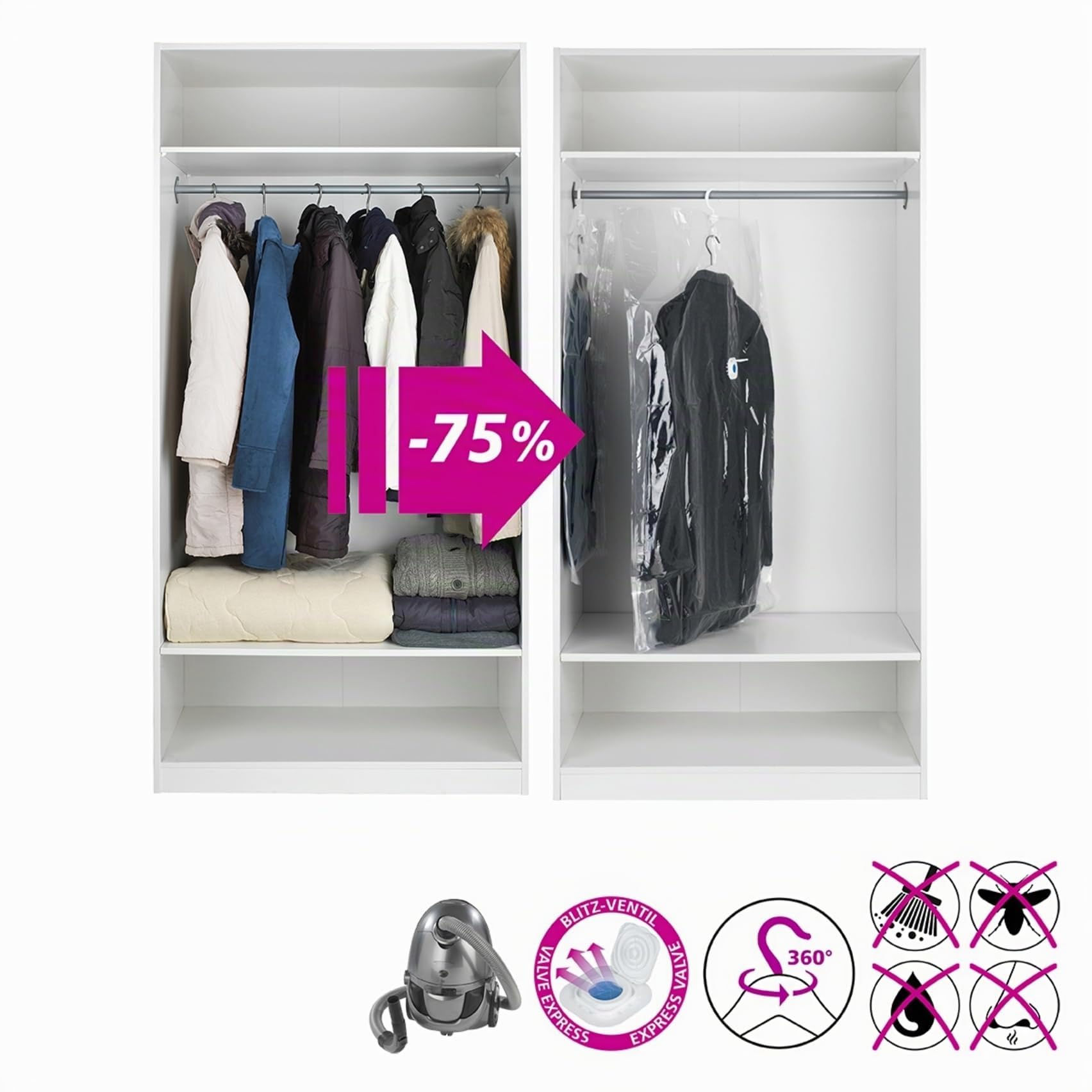 wenko-vakuum-raumspar-kleidersack-xl-70-x-145-cm-transparent image 2