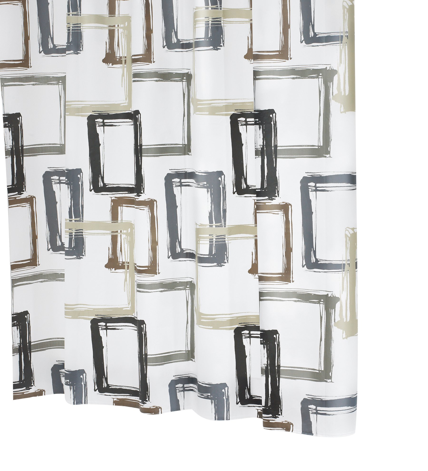ridder-pattern-duschvorhang-folie-180x200-cm-beige-semitransparent-inkl-ringe image 1