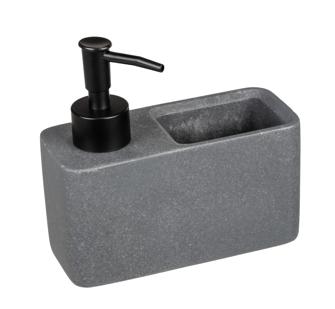 wenko-resa-sp-lmittelspender-150-ml-marmoroptik-mit-schwammfach-wei-schwarz image 7