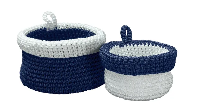 kleine-wolke-korb-belana-dunkelblau-2-teiliges-set-aufbewahrungsk-rbe image 1