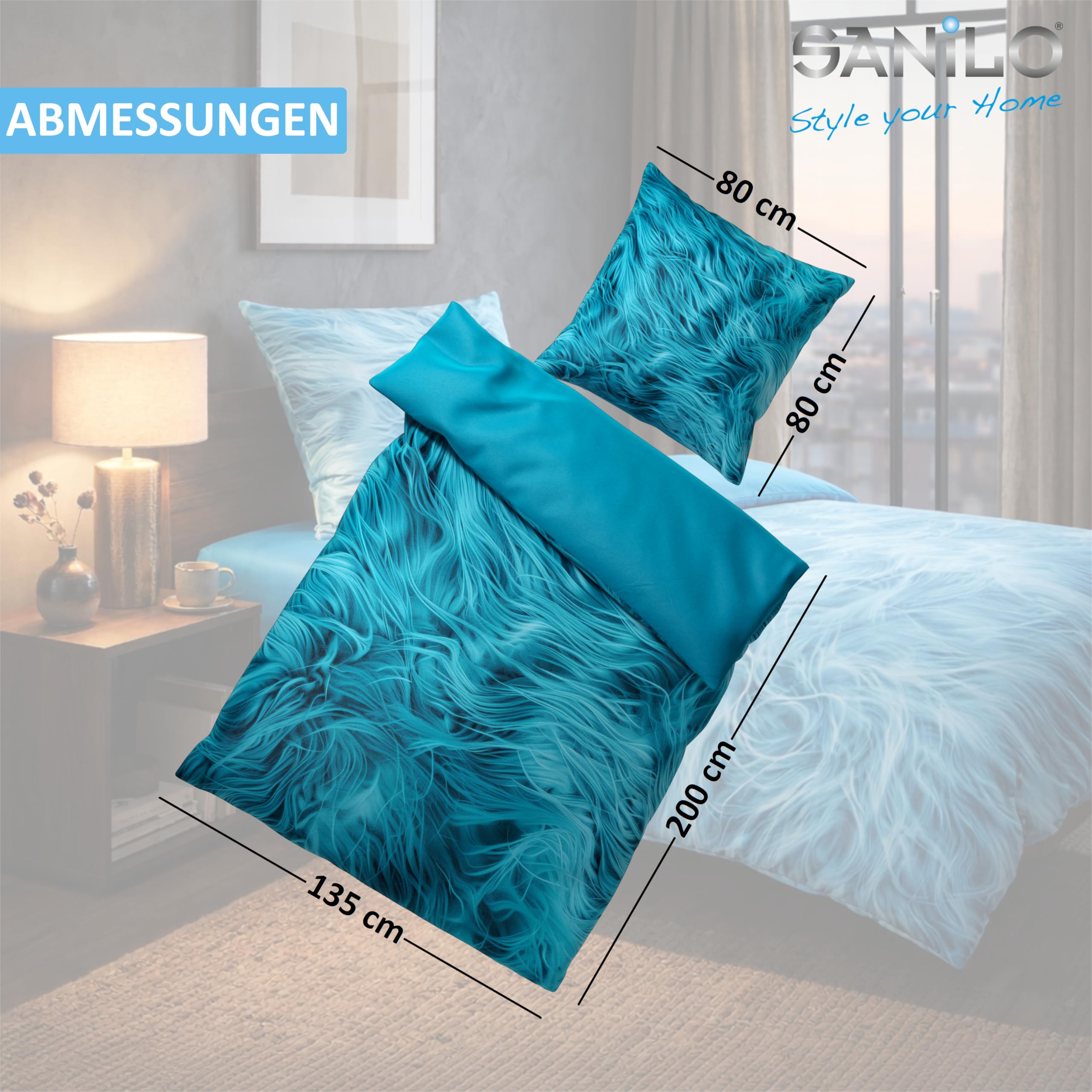 sanilo-bettw-sche-135x200-cm-fluffy-2-teilig-100-baumwolle-mit-kissenbezug-80x80 image 5