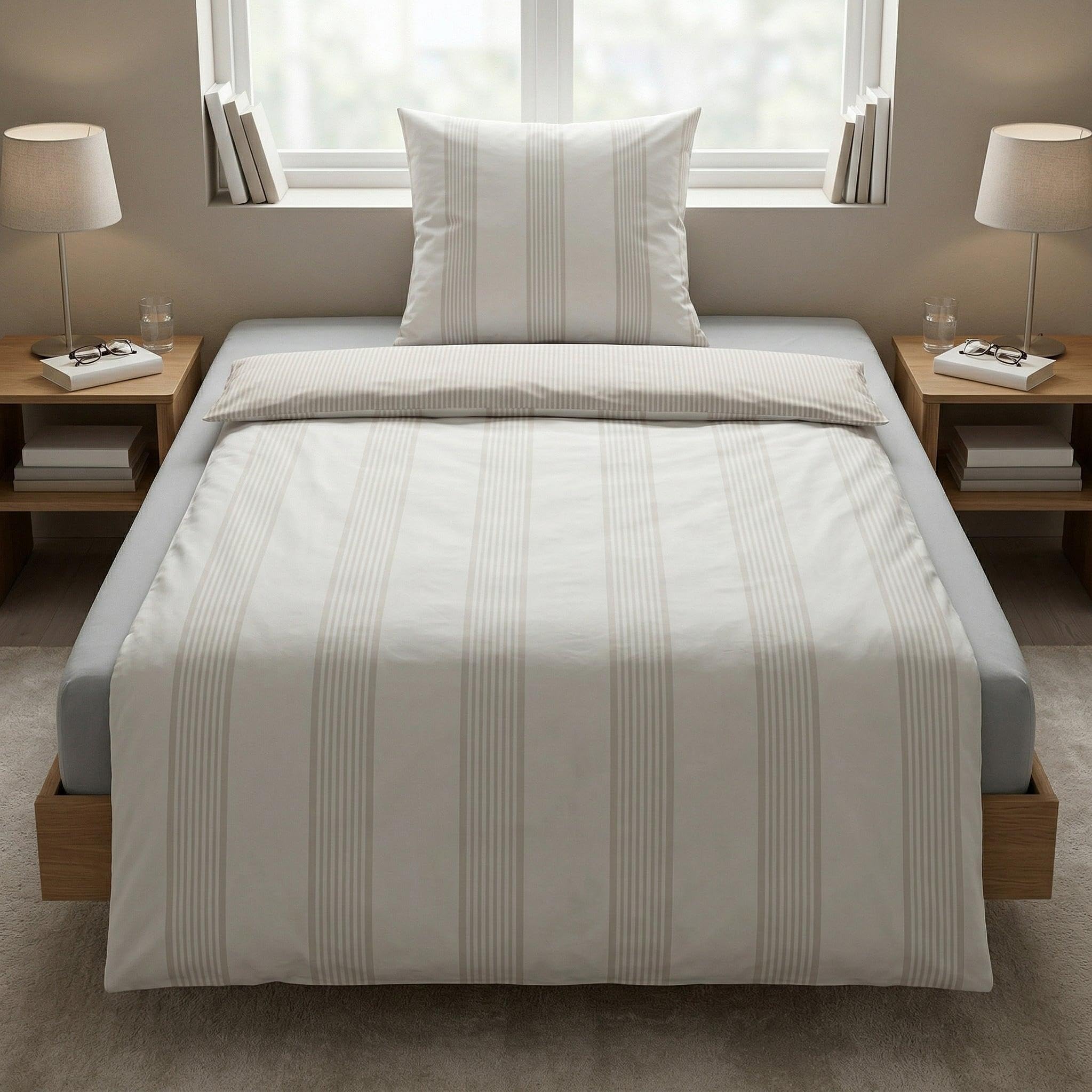 kleine-wolke-bettw-sche-lina-taupe-135x200-80x80-cm-mako-satin image 5