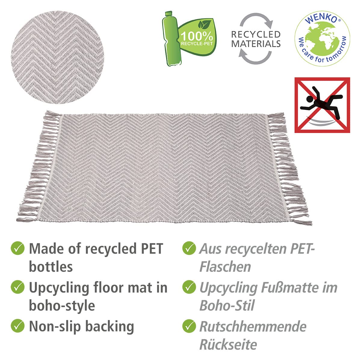 wenko-badematte-gata-grau-wei-50-x-80-cm-aus-recycelten-pet-flaschen image 4