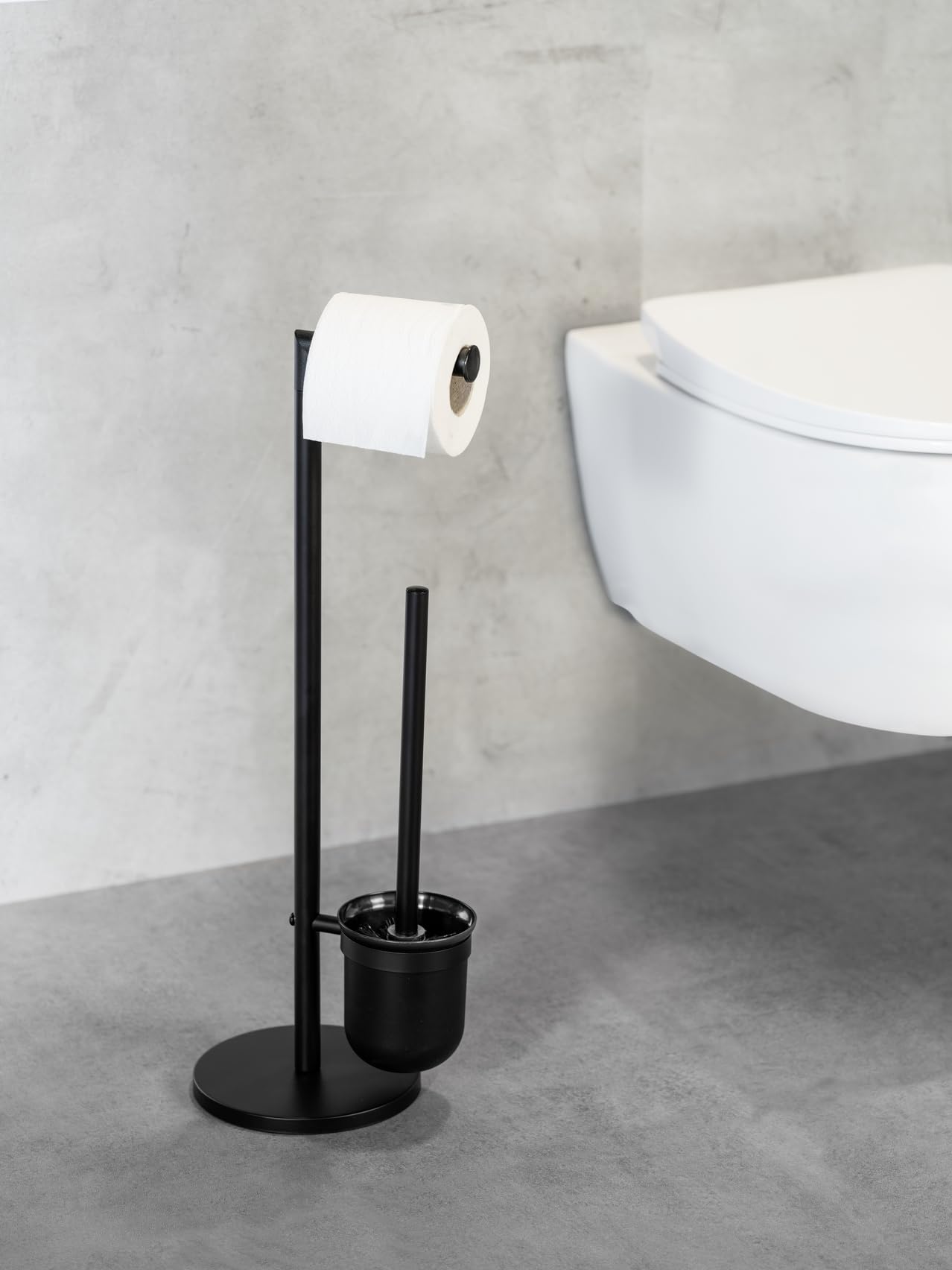 wenko-parus-stand-wc-garnitur-mit-wc-b-rste-schwarz image 7