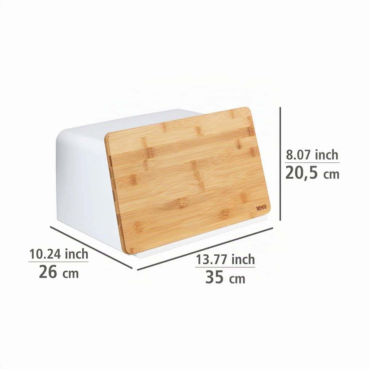 wenko-brotkasten-kubo-mit-bambusbrett-brotaufbewahrungsbox-35-x-20-5-x-26-cm-wei image 4