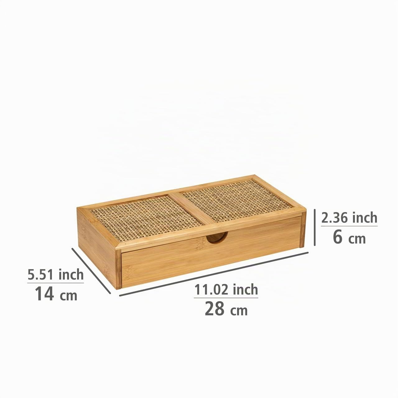 wenko-badbox-allegre-mit-schublade-28-x-6-x-14-cm-bambus-rattan-box-natur image 4