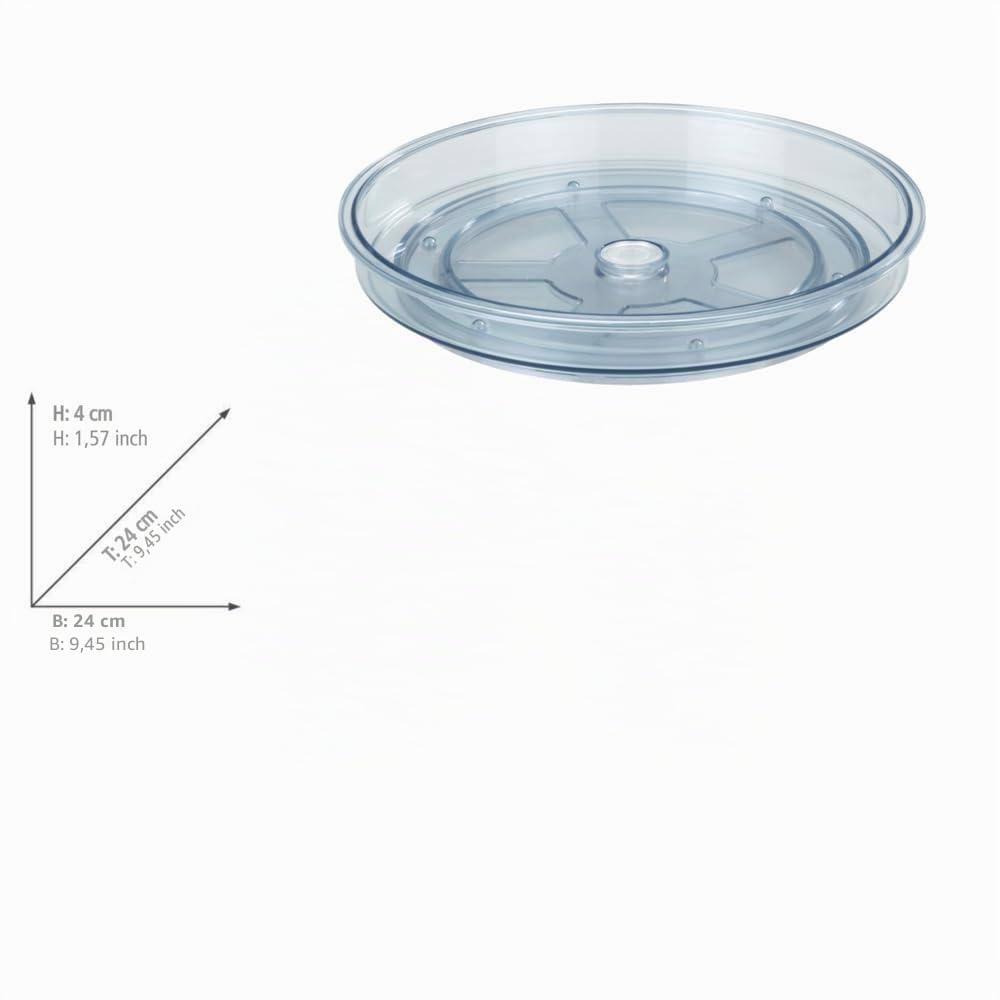 wenko-victoria-drehbares-tablett-24-cm-transparenter-drehteller-aus-kunststoff image 7