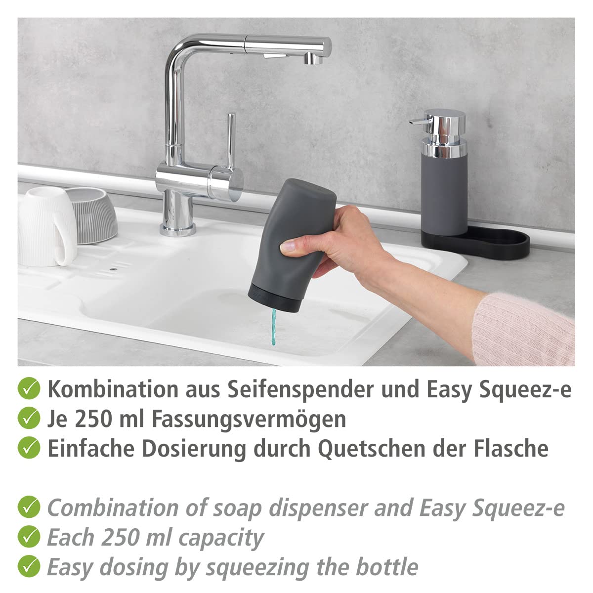 wenko-easy-squeez-e-sp-lstation-sp-lmittel-und-seifenspender-grau-0-25-l image 4