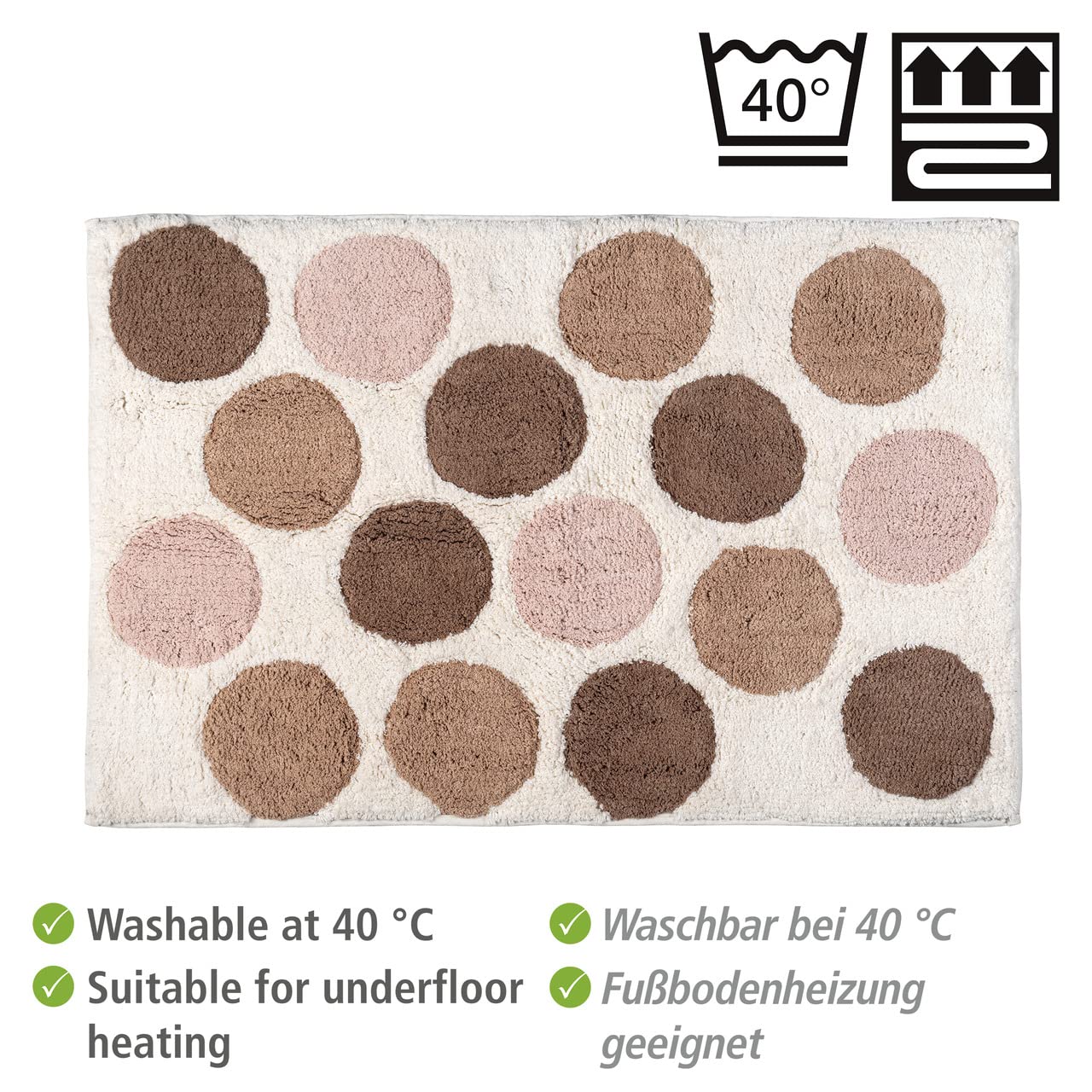 wenko-tibet-badematte-60-x-90-cm-bio-baumwolle-punkte-rutschhemmend image 3