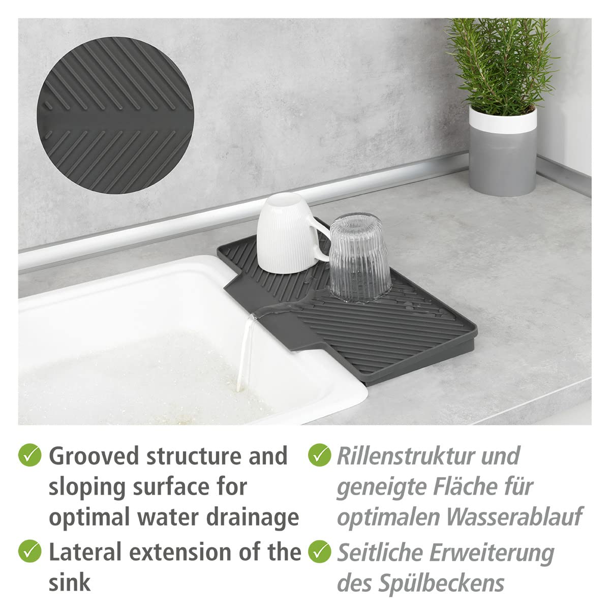 wenko-neli-abtropfmatte-20-x-40-cm-in-grau image 2