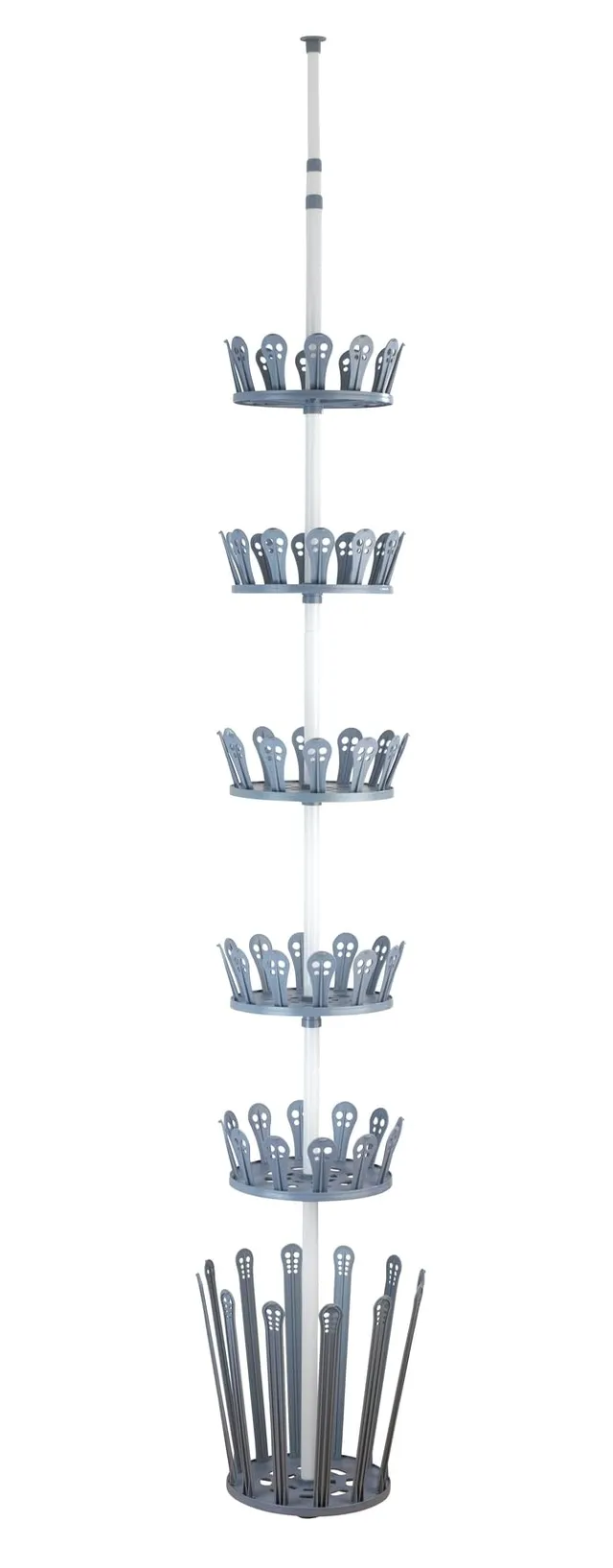 wenko-teleskop-schuhregal-achilles-wei-grau-f-r-30-paar-schuhe-100-bis-300-cm image 1