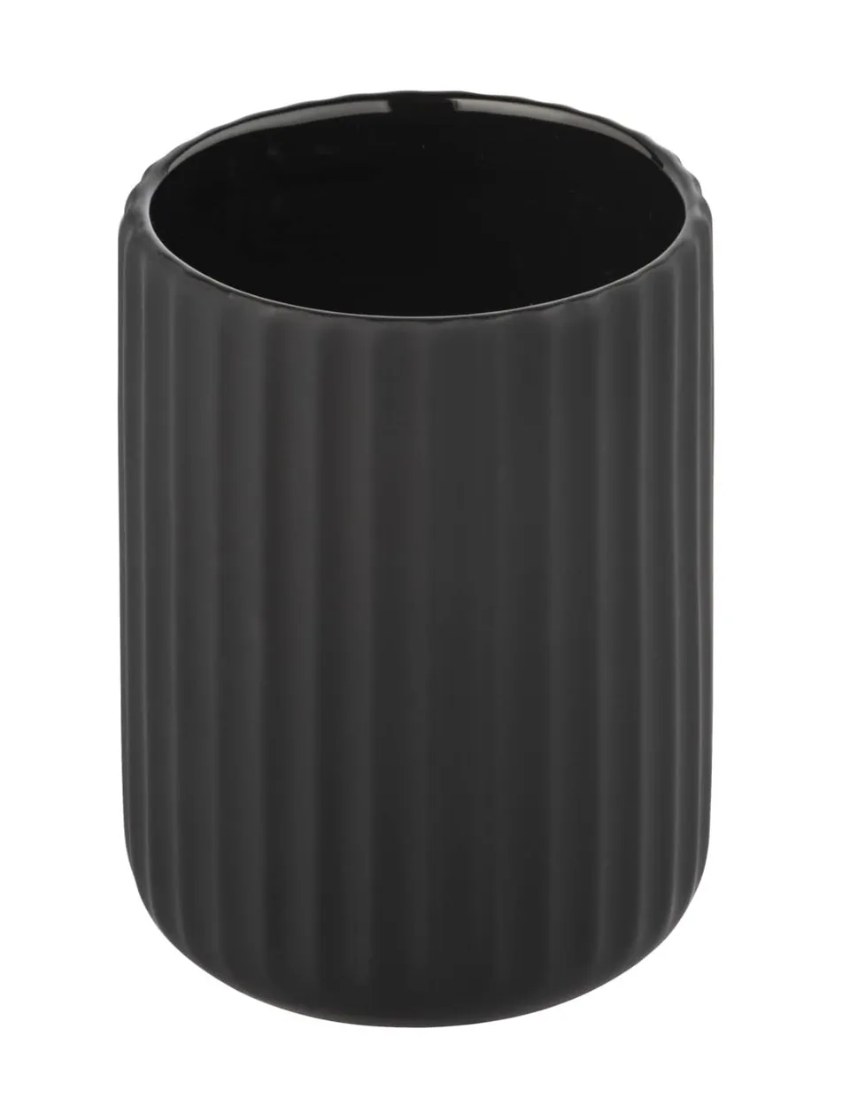 wenko-belluno-zahnputzbecher-keramik-matt-schwarz-8-x-11-cm image 1