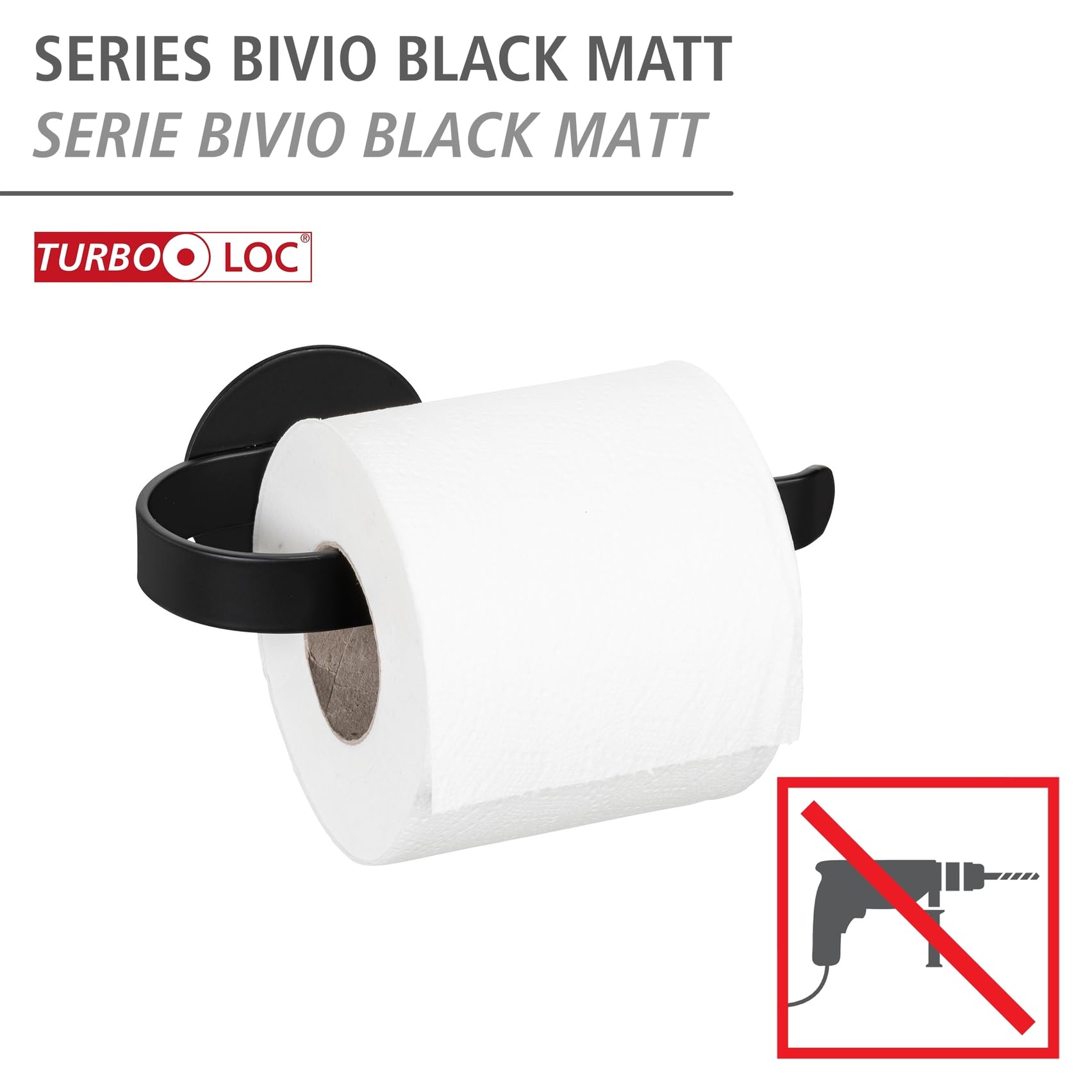 wenko-bivio-black-turbo-loc-toilettenpapierhalter-aluminium-schwarz-matt-16-x-6- image 2