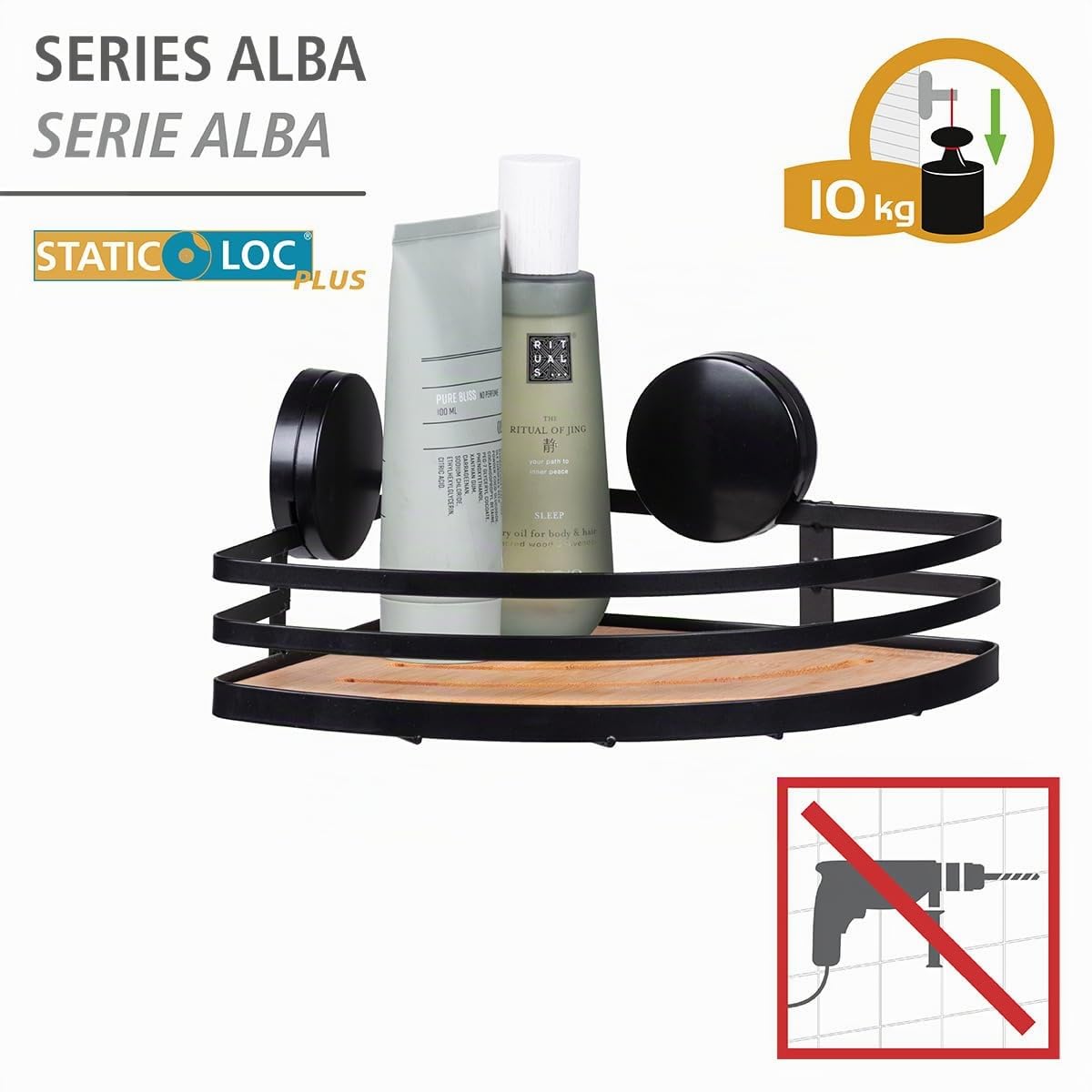 wenko-static-loc-plus-eckablage-alba-stahl-bambus-27-3-x-21-x-10-8-cm image 4