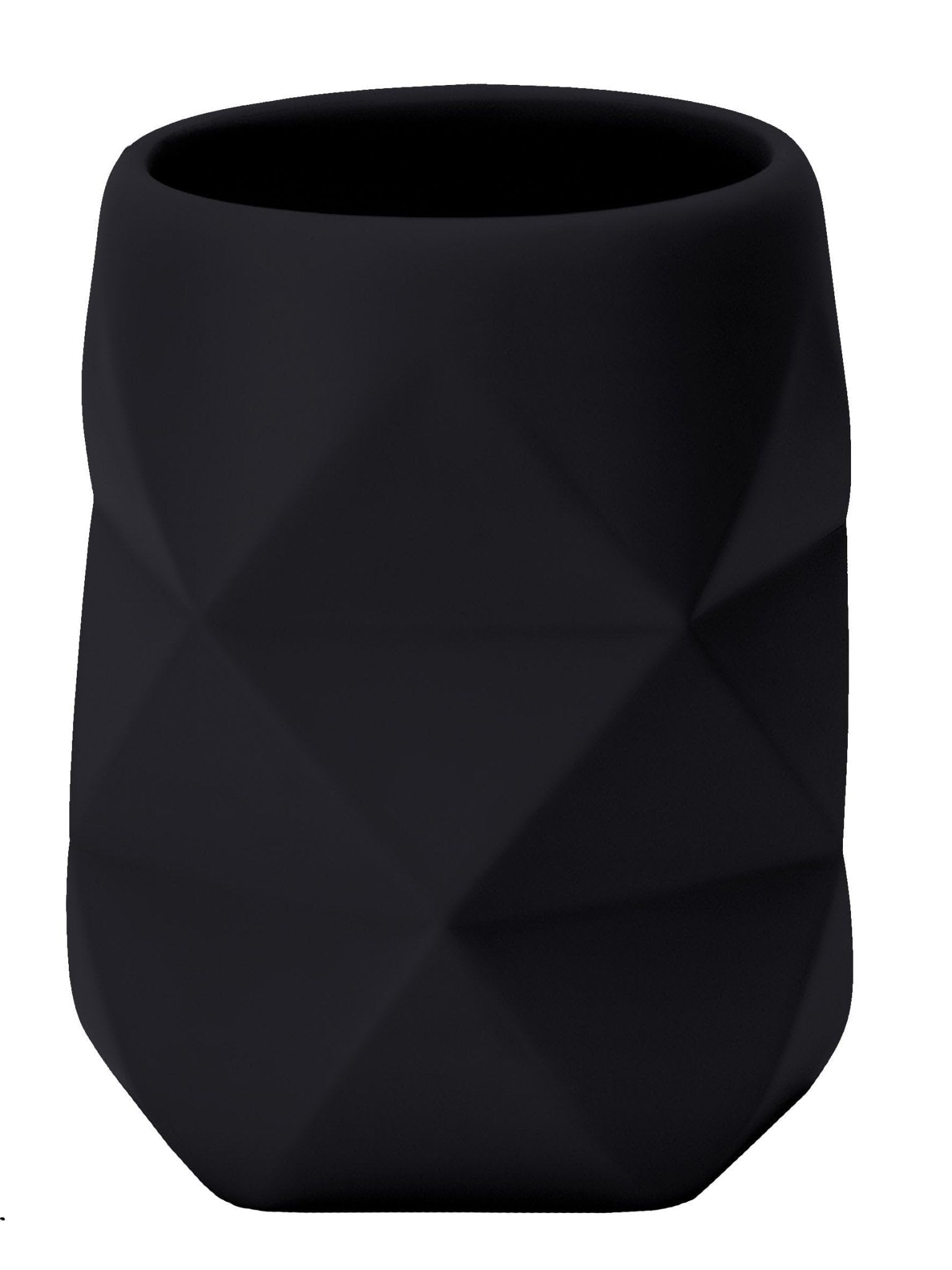 kleine-wolke-zahnputzbecher-crackle-schwarz-300-ml-polyresin image 1
