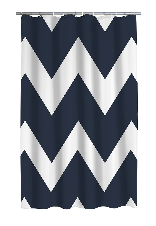 ridder-pico-duschvorhang-polyester-blau-180x200-cm-inkl-ringe image 1