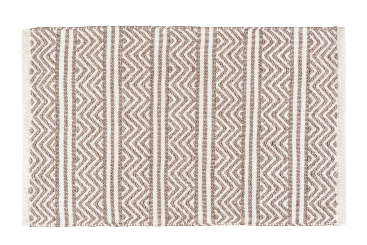 wenko-shaki-badematte-50-x-80-cm-wei-beige-aus-recycling-pet-im-boho-stil image 1