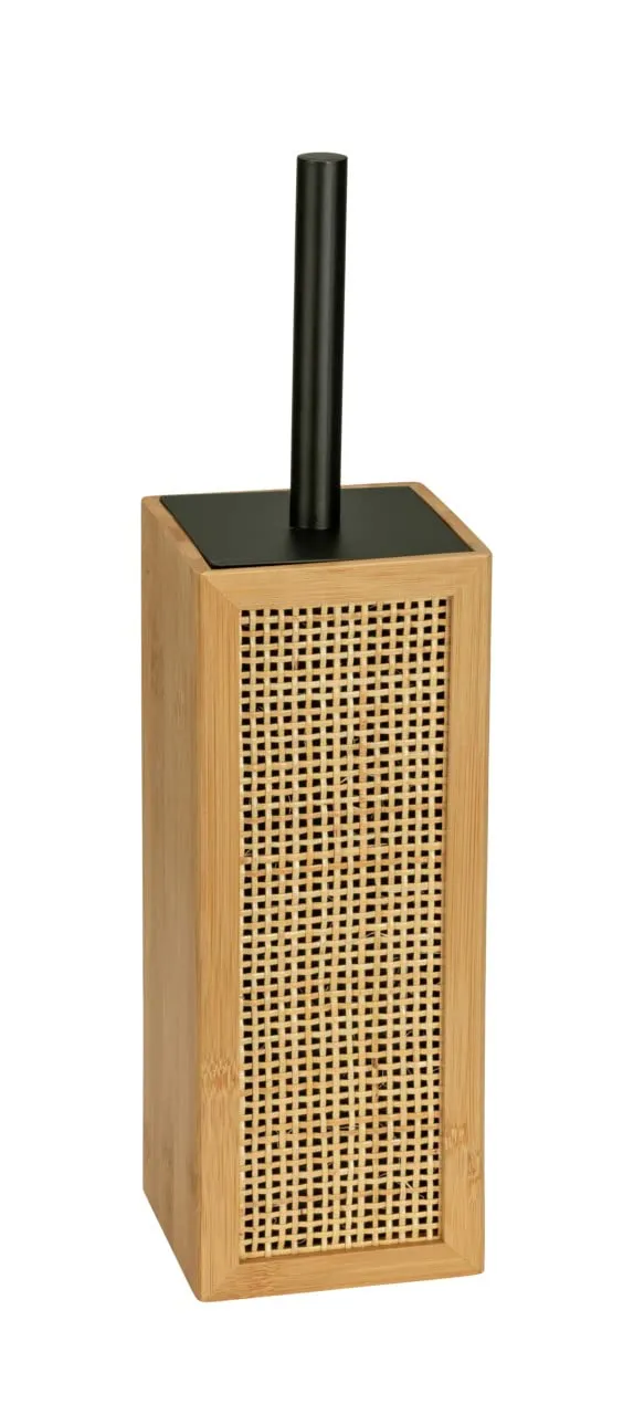 wenko-wc-garnitur-allegre-toilettenb-rstenhalter-bambus-rattan-9-5-x-36-5-x-9-5- image 1