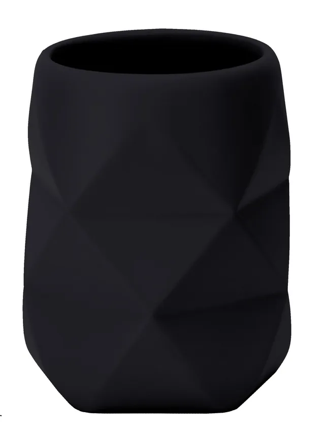 kleine-wolke-zahnputzbecher-crackle-schwarz-300-ml-polyresin image 1