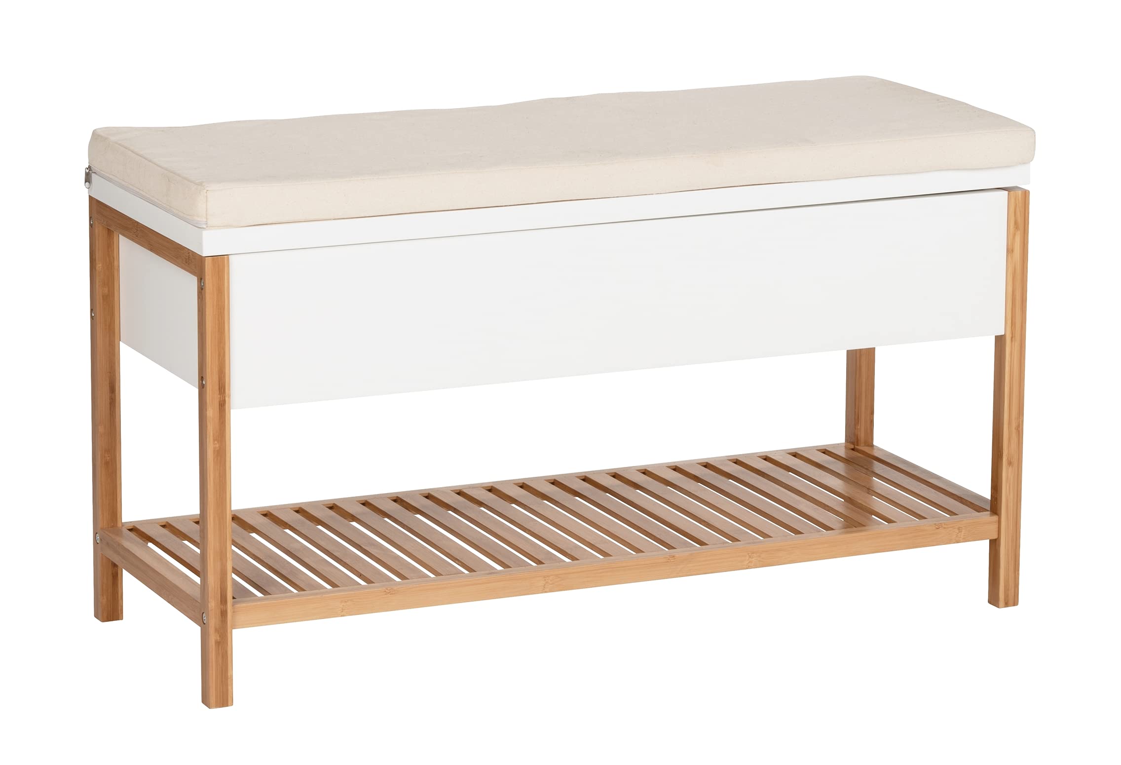 wenko-finja-schuhbank-mit-staufach-und-sitzpolster-bambus-90-x-52-x-35-cm image 1