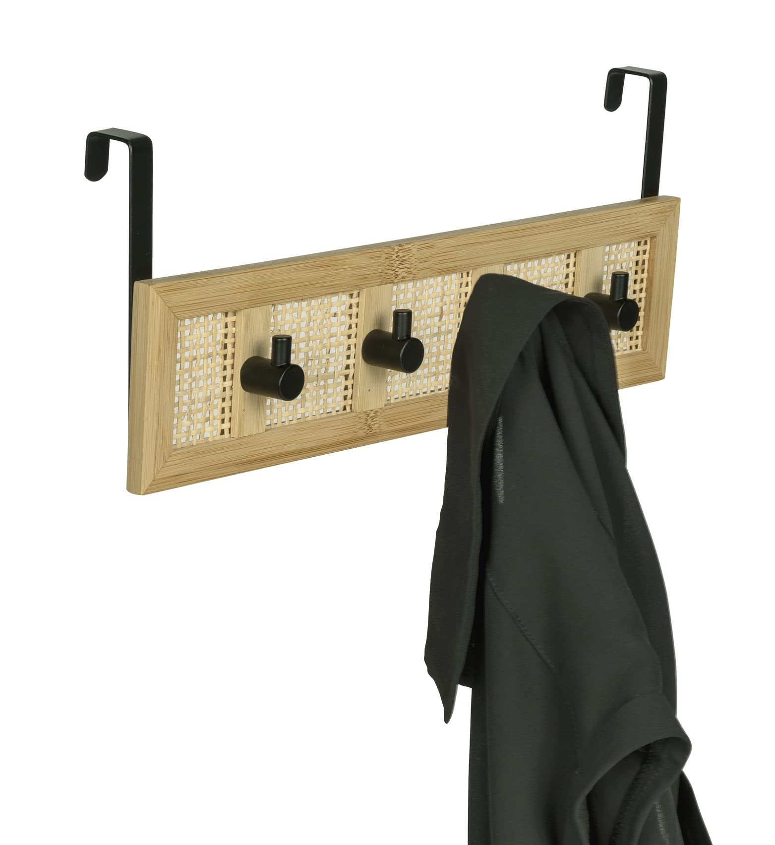 wenko-allegre-t-rgarderobe-zum-einh-ngen-bambus-rattan-boho-4-haken-33-x-14-x-6- image 7