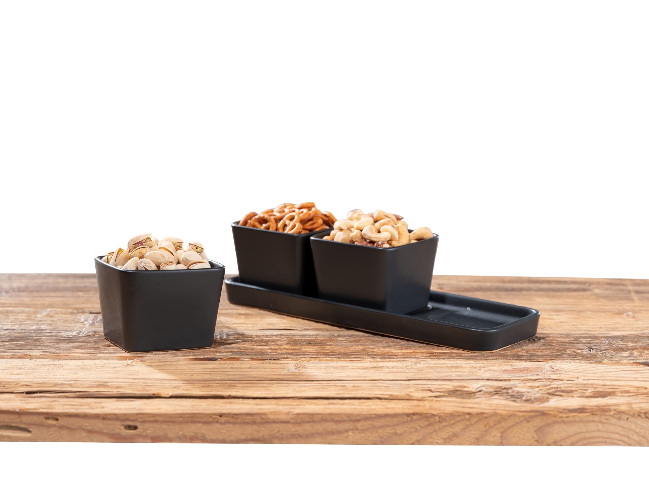 wenko-black-outdoor-kitchen-snack-dip-schalen-set-4-teilig-keramik-schwarz-3x-30 image 6