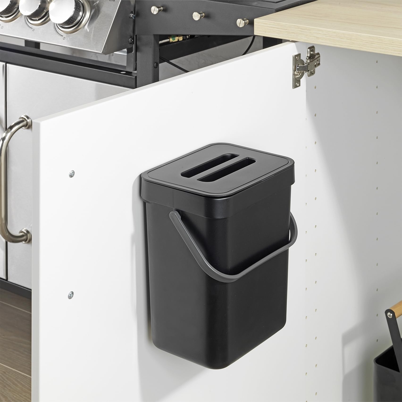 wenko-abfallsammler-tago-mit-griff-5-liter-m-lleimer-schwarz-21x24x17-cm image 8