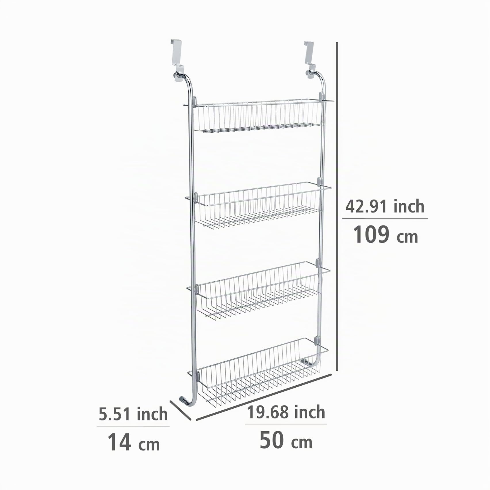 wenko-t-rregal-xl-mit-4-k-rben-h-ngeregal-50-x-109-x-14-cm-verchromt image 3