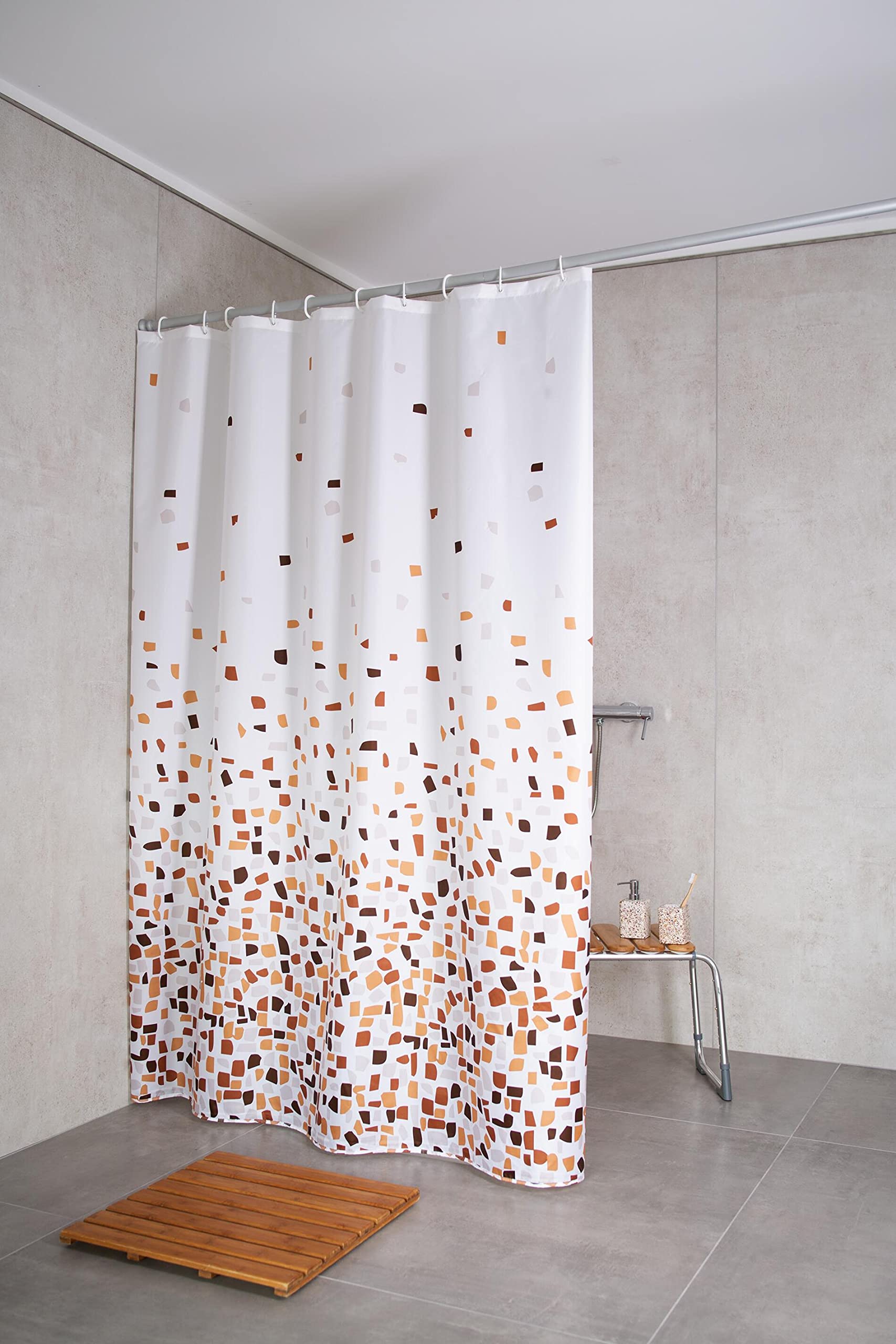 ridder-zelda-textil-duschvorhang-beige-180x200-cm-blickdicht image 2