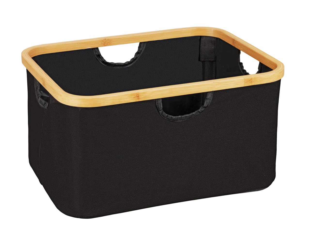 wenko-korb-ecori-2er-set-28-l-bambus-rpet-natur-schwarz image 2