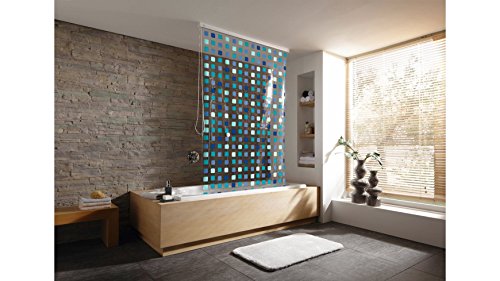 kleine-wolke-duschrollo-mit-alu-kassette-mosaik-blue-134-x-240-cm image 2
