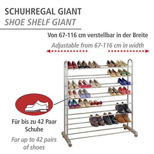wenko-schuhregal-giant-ausziehbar-67-116-cm-braun-42-paar-mit-rollen image 3