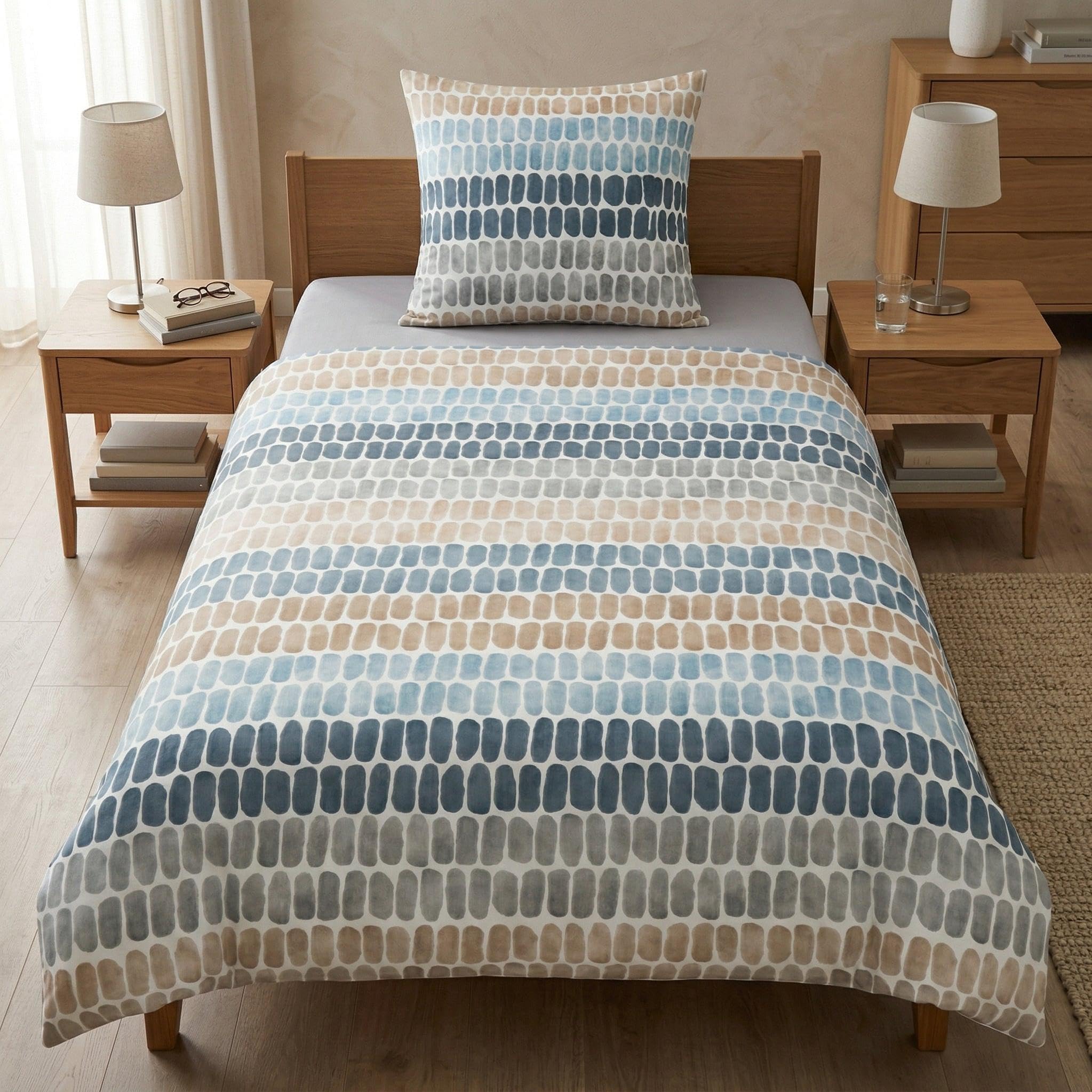 kleine-wolke-solid-mako-satin-bettw-sche-sand-beige-blau-135-x-200-cm-80-x-80-cm image 6