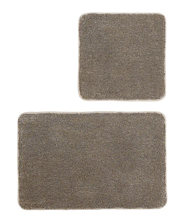 kleine-wolke-badteppich-set-relax-taupe-2-teilig-50x50-55x85-cm-polyacryl-hochfl image 1