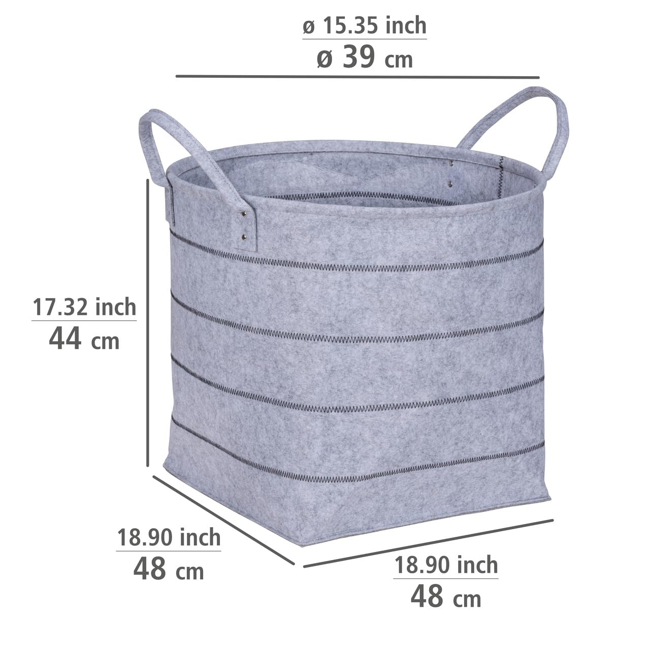 wenko-aufbewahrungskorb-nella-l-filzkorb-grau-79-l-48-x-44-cm image 4