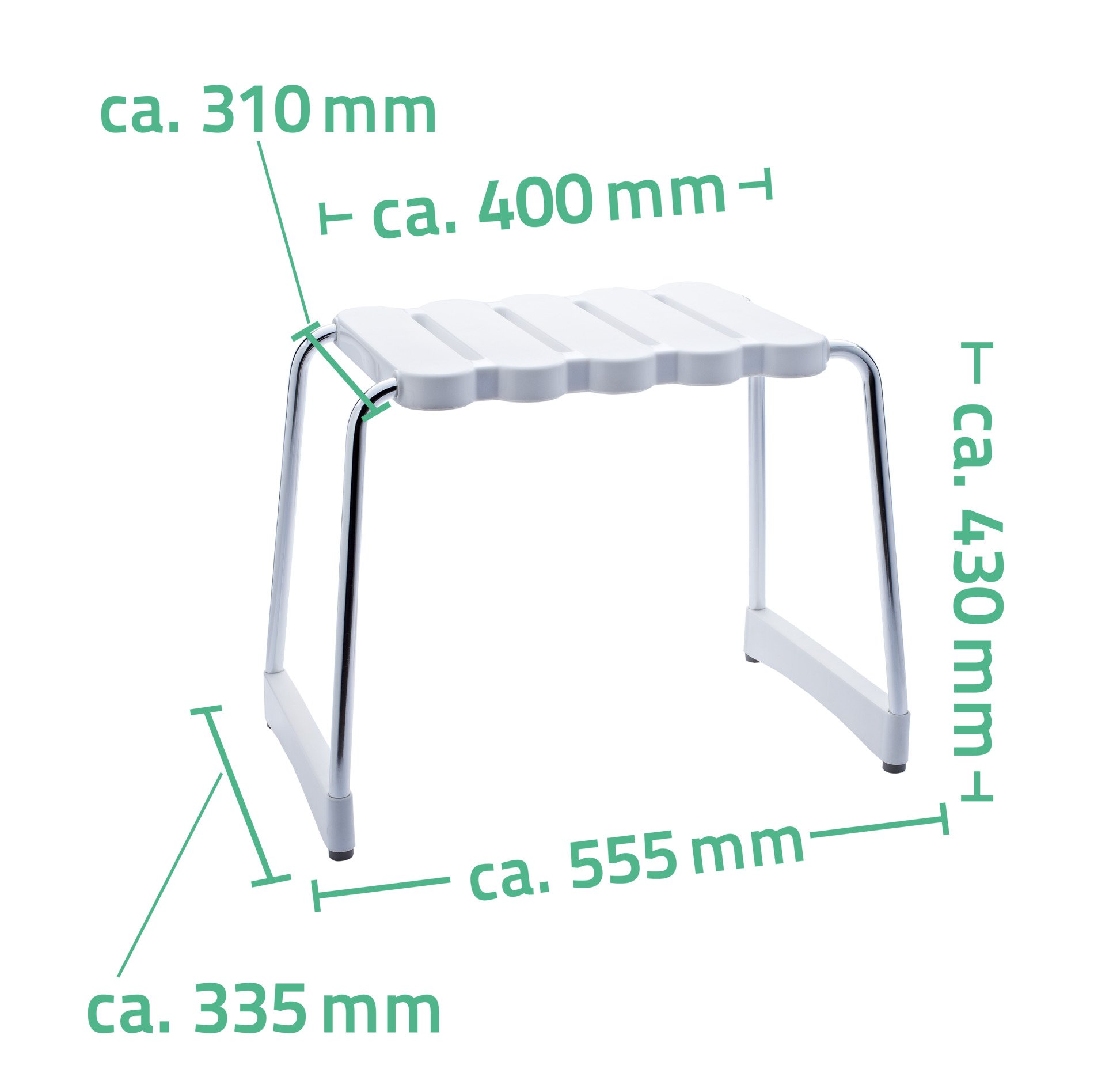 ridder-assistent-bad-hocker-wei-mit-poliertem-gestell-150-kg image 5