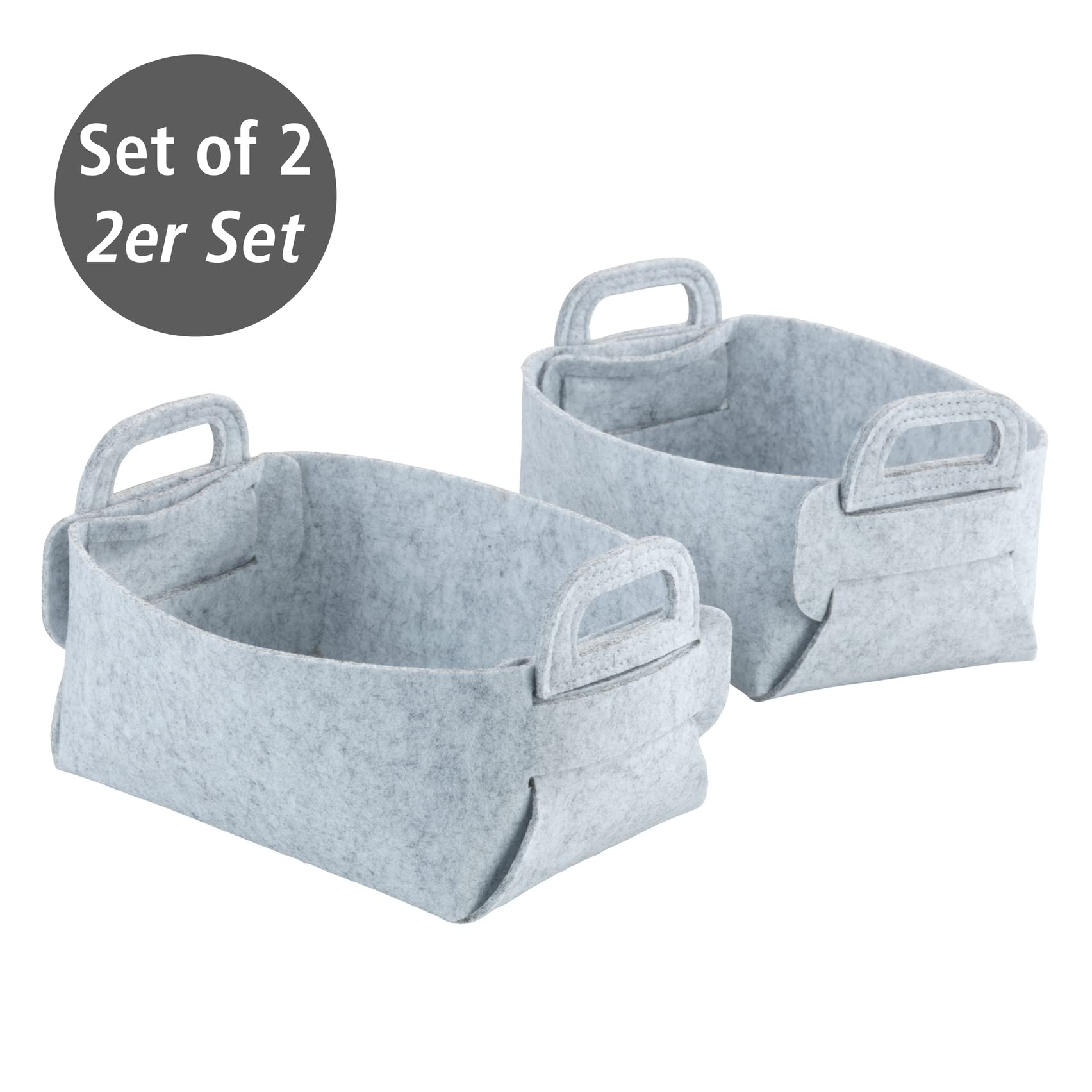 wenko-nina-s-filzkorb-2er-set-19-x-14-x-9-cm-hellgrau-2-4-l image 2