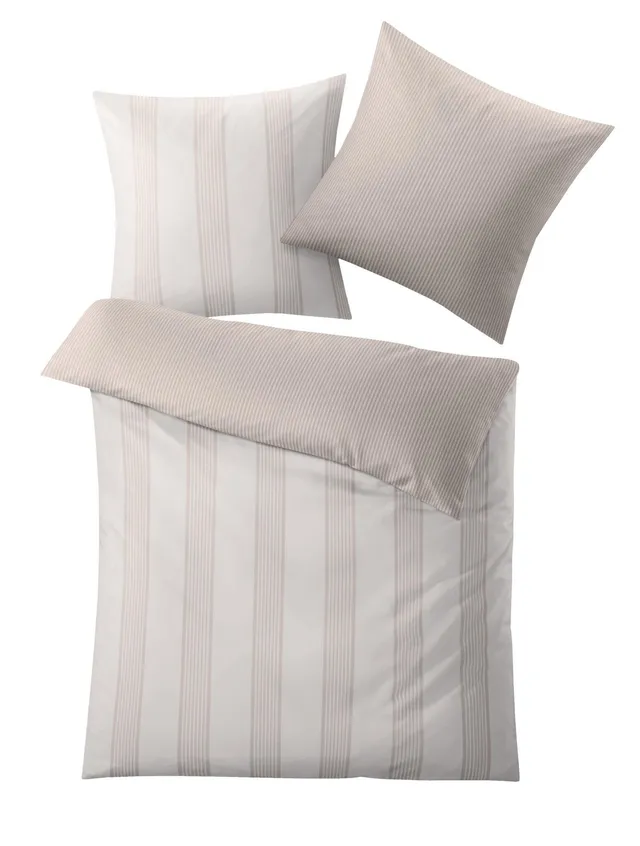 kleine-wolke-bettw-sche-lina-taupe-135x200-80x80-cm-mako-satin image 1