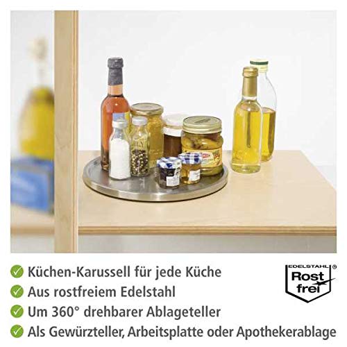 wenko-schrankrondell-uno-k-chen-karussell-dreh-organizer-edelstahl-matt-26-5-cm image 4