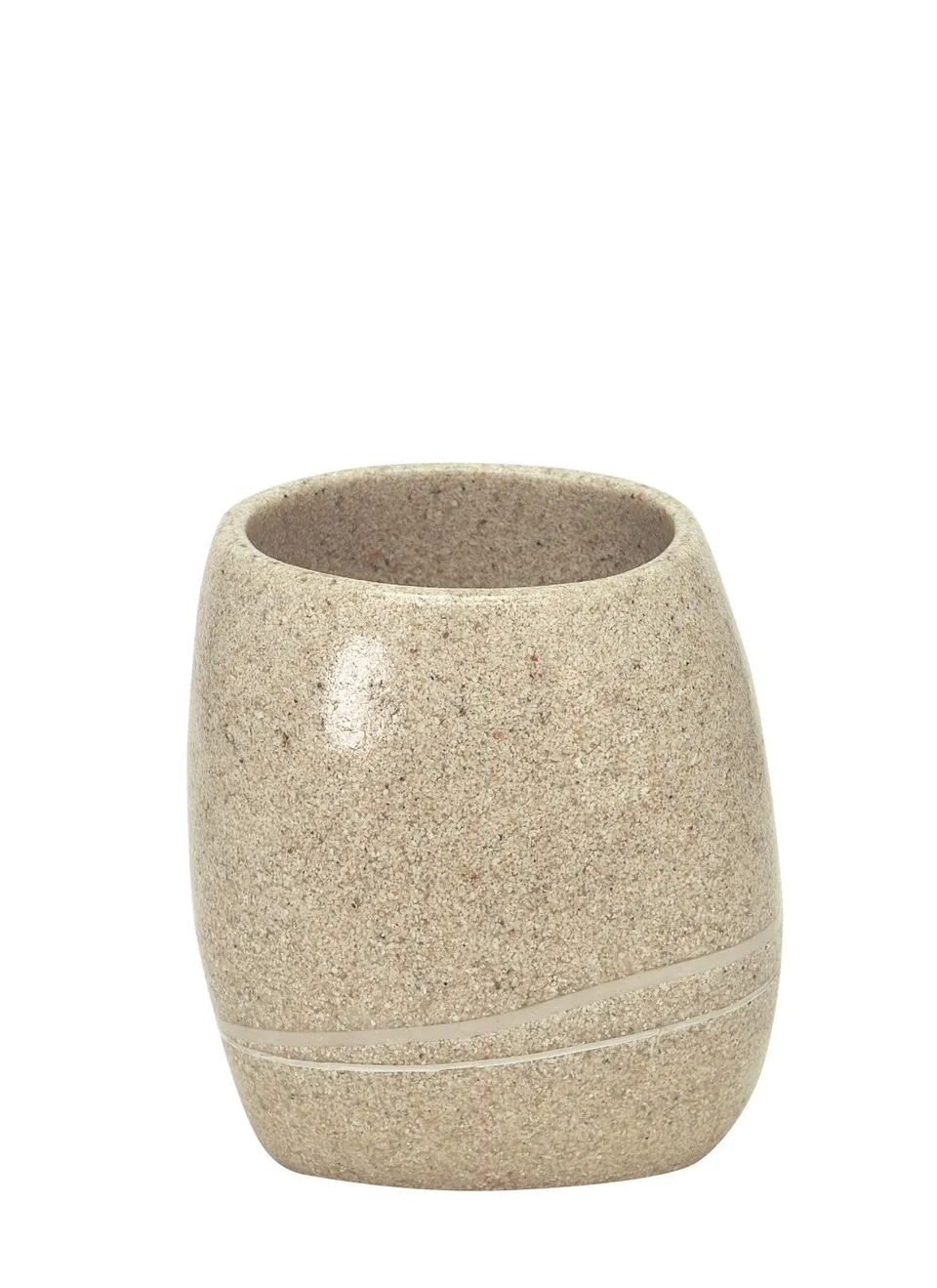 kleine-wolke-zahnputzbecher-stones-sandbeige-200-ml-polyresin image 1
