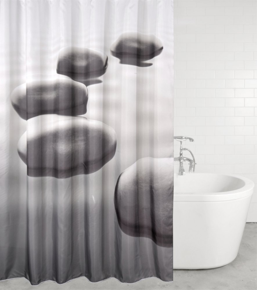 sanilo-duschvorhang-black-stones-180x200-cm-polyester-inkl-12-ringe image 1