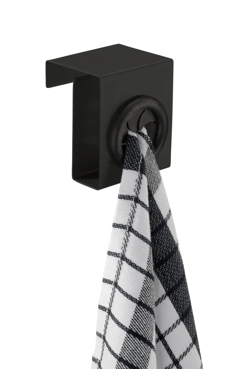 wenko-haken-push-einh-ngehaken-edelstahl-schwarz-matt-5-x-6-x-4-cm image 1