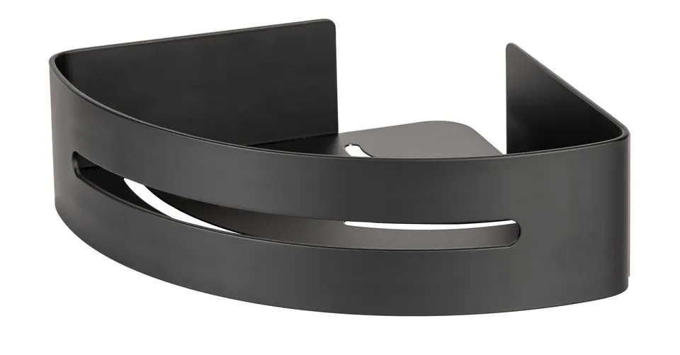 wenko-turbo-loc-bivio-eckablage-duschregal-aluminium-30-5-x-8-x-23-cm-black-matt image 1