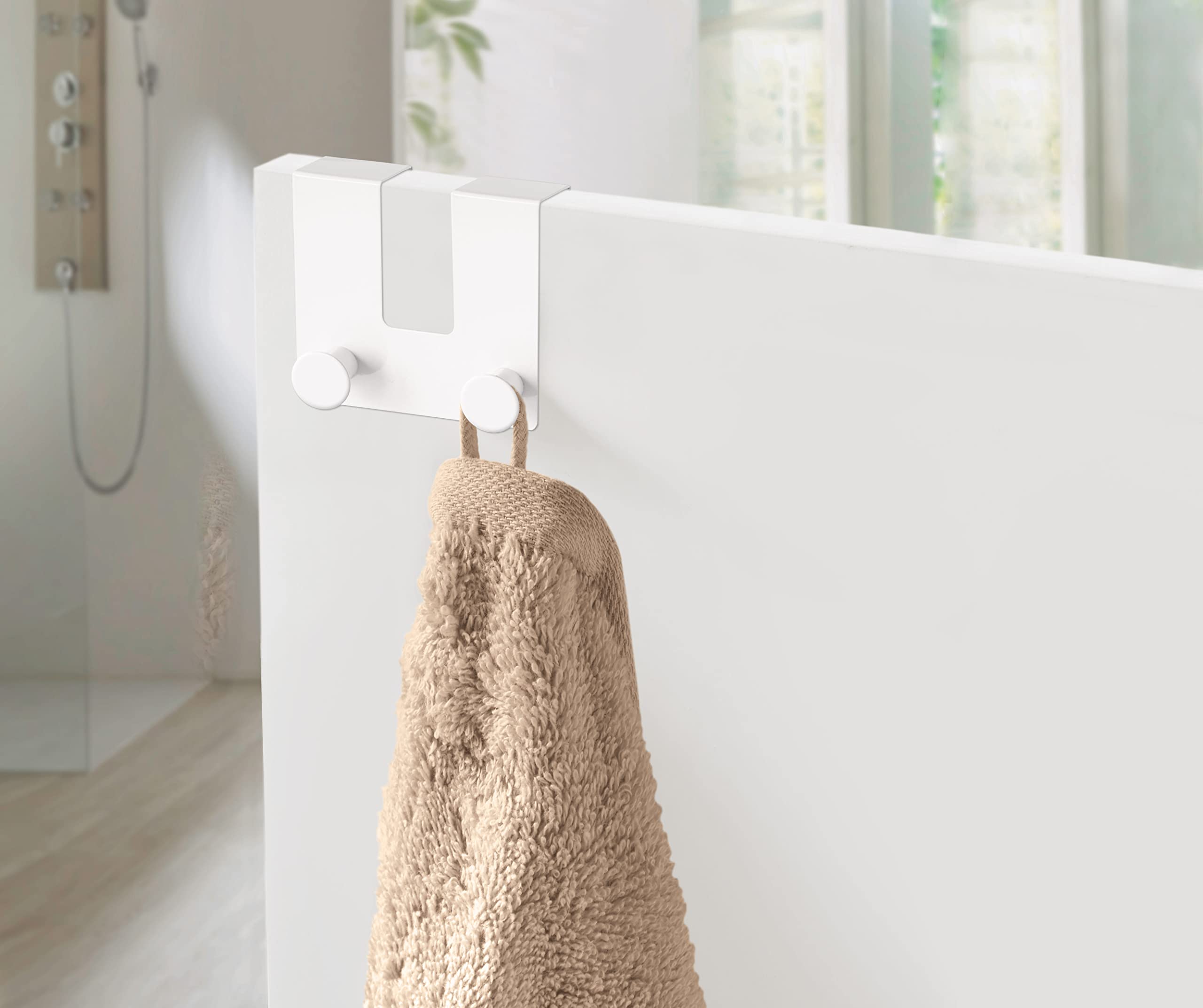 kleine-wolke-twin-door-hooks-doppelt-rhaken-wei-metall-12-5-cm image 2