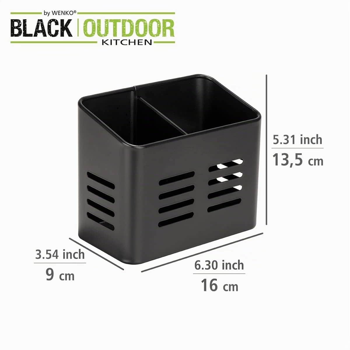 wenko-baco-besteckkorb-black-outdoor-kitchen-metall-schwarz-16-x-13-5-x-9-cm image 3